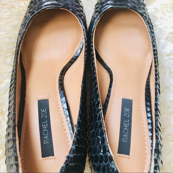 Black Rachel Zoe pumps snakeskin leather - Picture 8 of 8